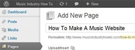 How To Create A WordPress Page